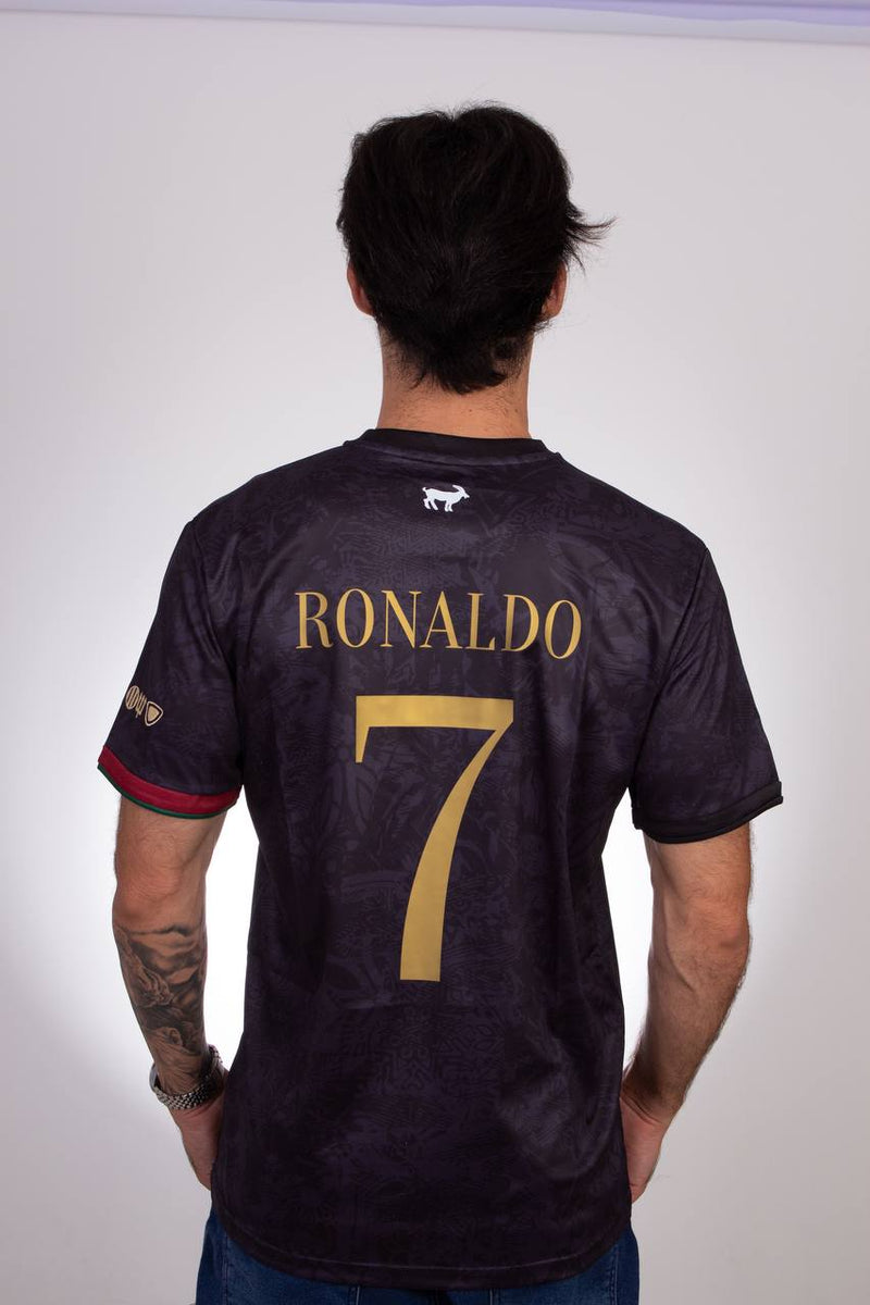 Camisa The Siu Cristiano Ronaldo 7 23/24 s/n° Torcedor Masculino - Preta
