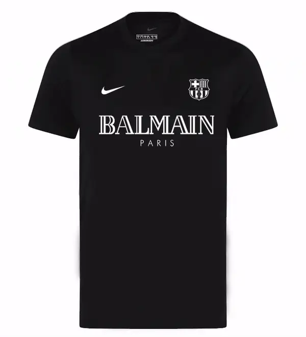 Camisa Barcelona x Balmain 24/25 s/n° Torcedor Masculino - Preta
