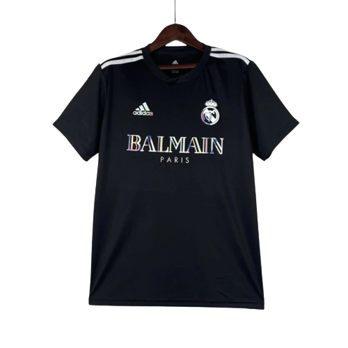 Camisa Real Madrid x Balmain Holográfica 23/24 s/n° Torcedor Masculino - Preto