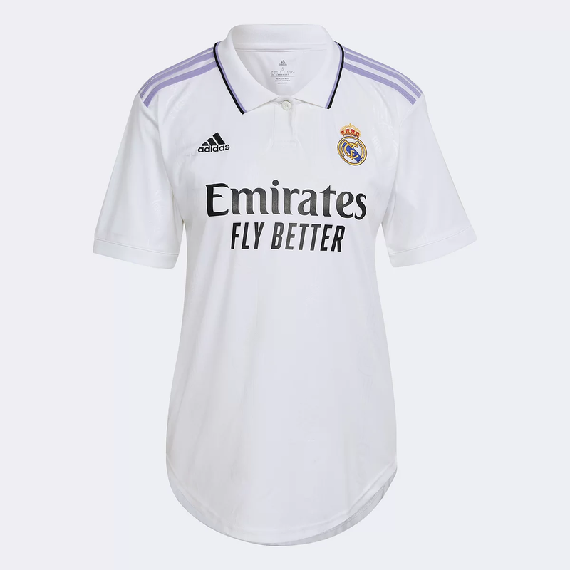 Camisa Real Madrid Home 22/23 s/n° Torcedor Adidas Feminina - Branca