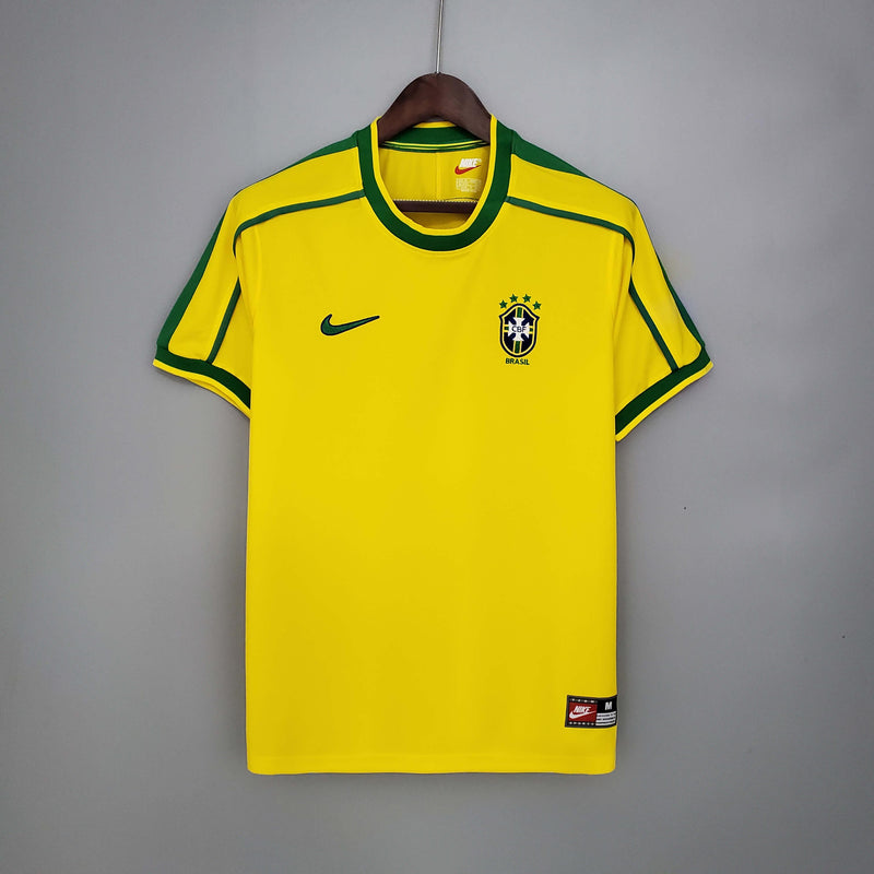 Camisa Retrô Seleção Brasil 1998/98 Home - ResPeita Sports