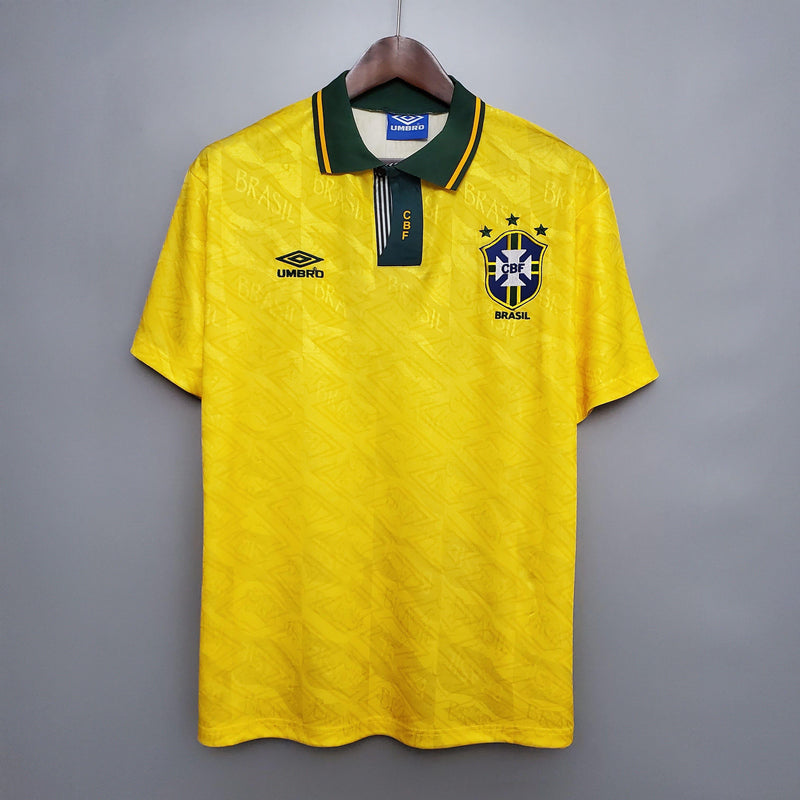 Camisa Retrô Seleção Brasil 1991/93 Home - ResPeita Sports